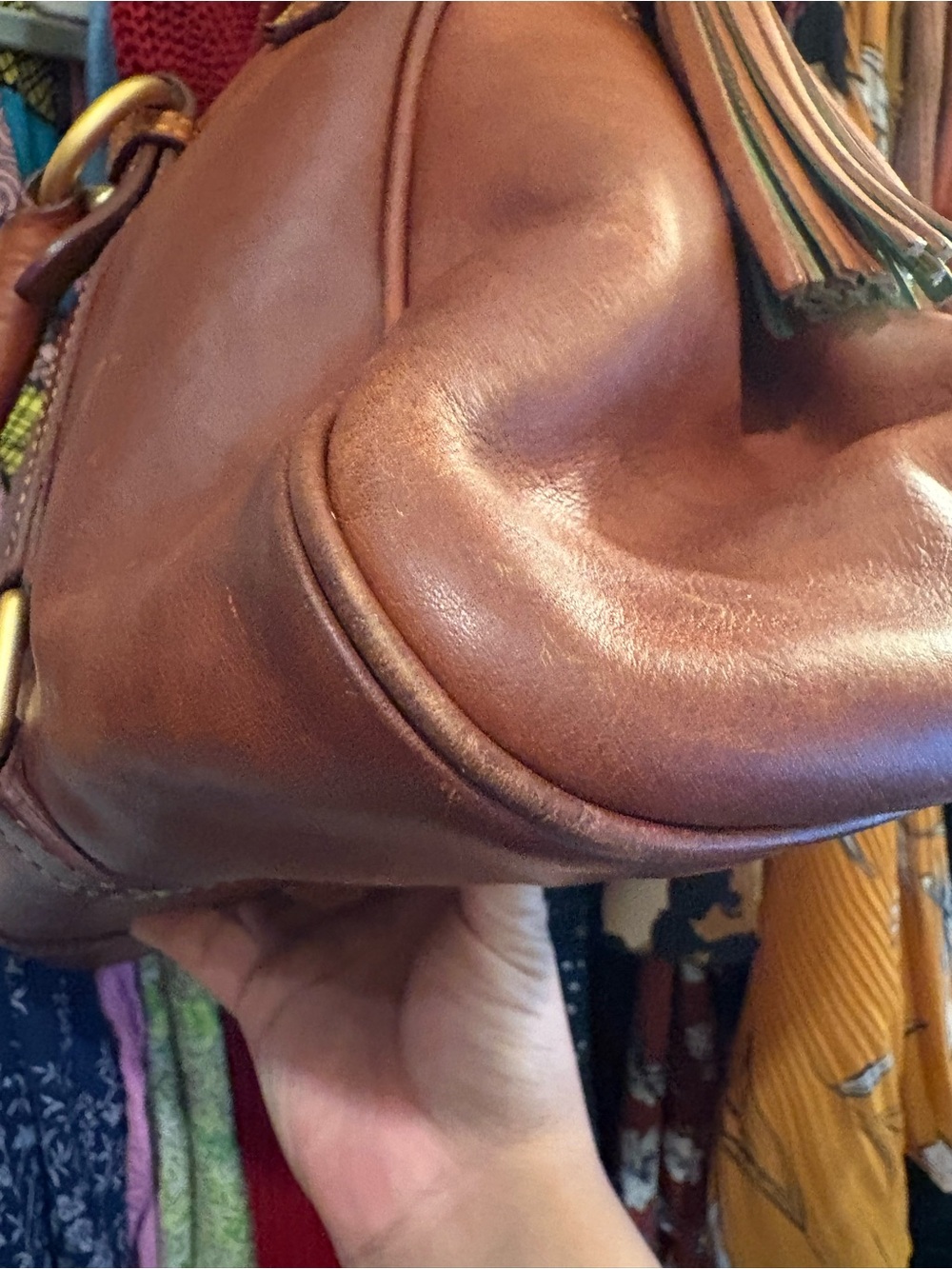 Dooney & Bourke | Large Florentine Leather Satchel | Patina - Picture 7 of 16